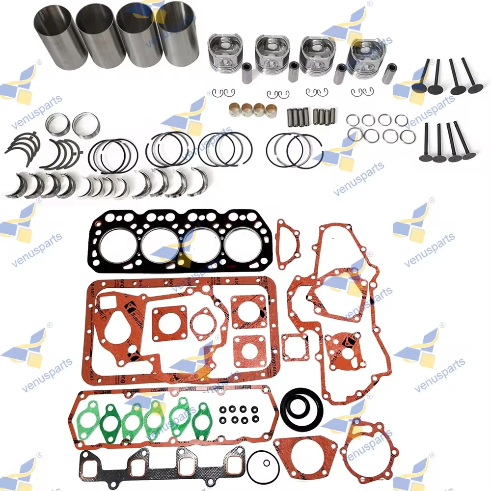 K4M Overhaul Rebuild Kit For Mitsubishi Piston Rings Cylinder Liner Full Gasket Set Engine Parts 84*2.5HK+2+4mm