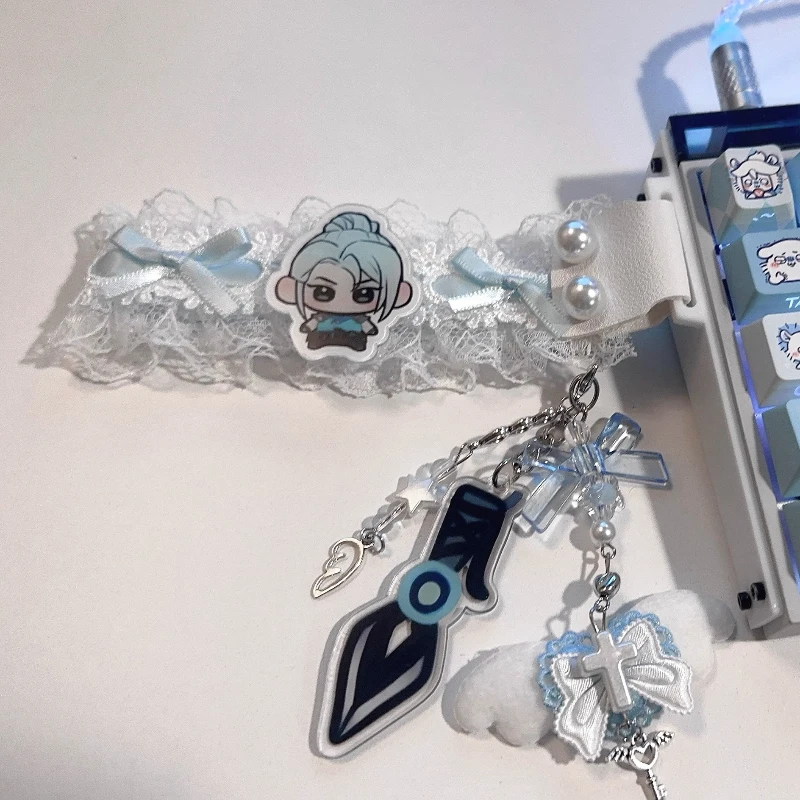 

Wooting60he Mechanical Keyboard Strap Custom Artisan Holy60 Keyboard Ribbon Lace Ribbon Pendant Keyboard Win60 ATK68 Made60