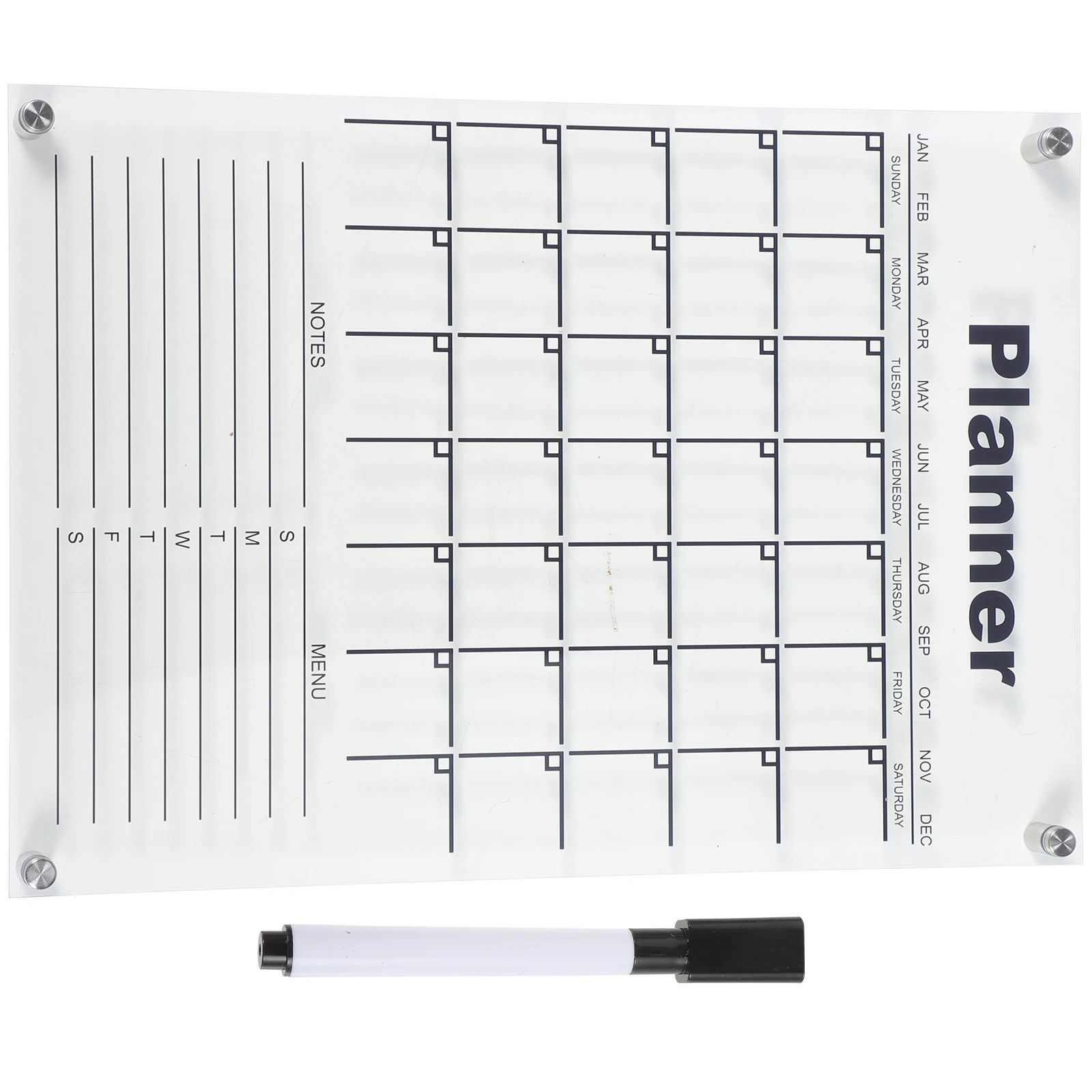 

1 Set Acrylic Message Clear Dry Erase Mini Whiteboard For Fridge Wall Office Student Notes Small Writing Marker Display Kids