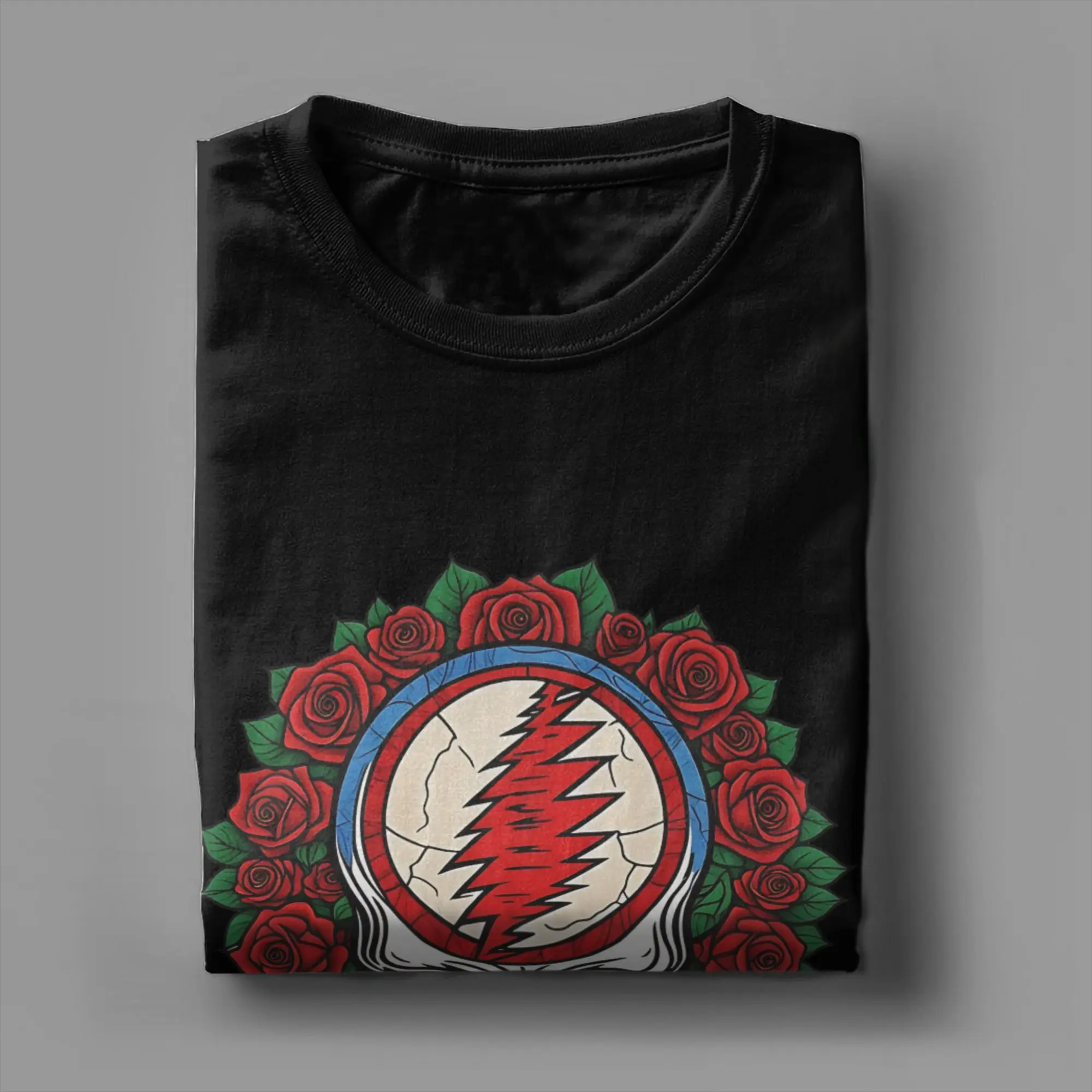 Rock Reel Grateful T Shirt Men's  Pure Cotton Leisure T-Shirt Crew Neck  Tees Short Sleeve Clothes 4XL 5XL 6XL