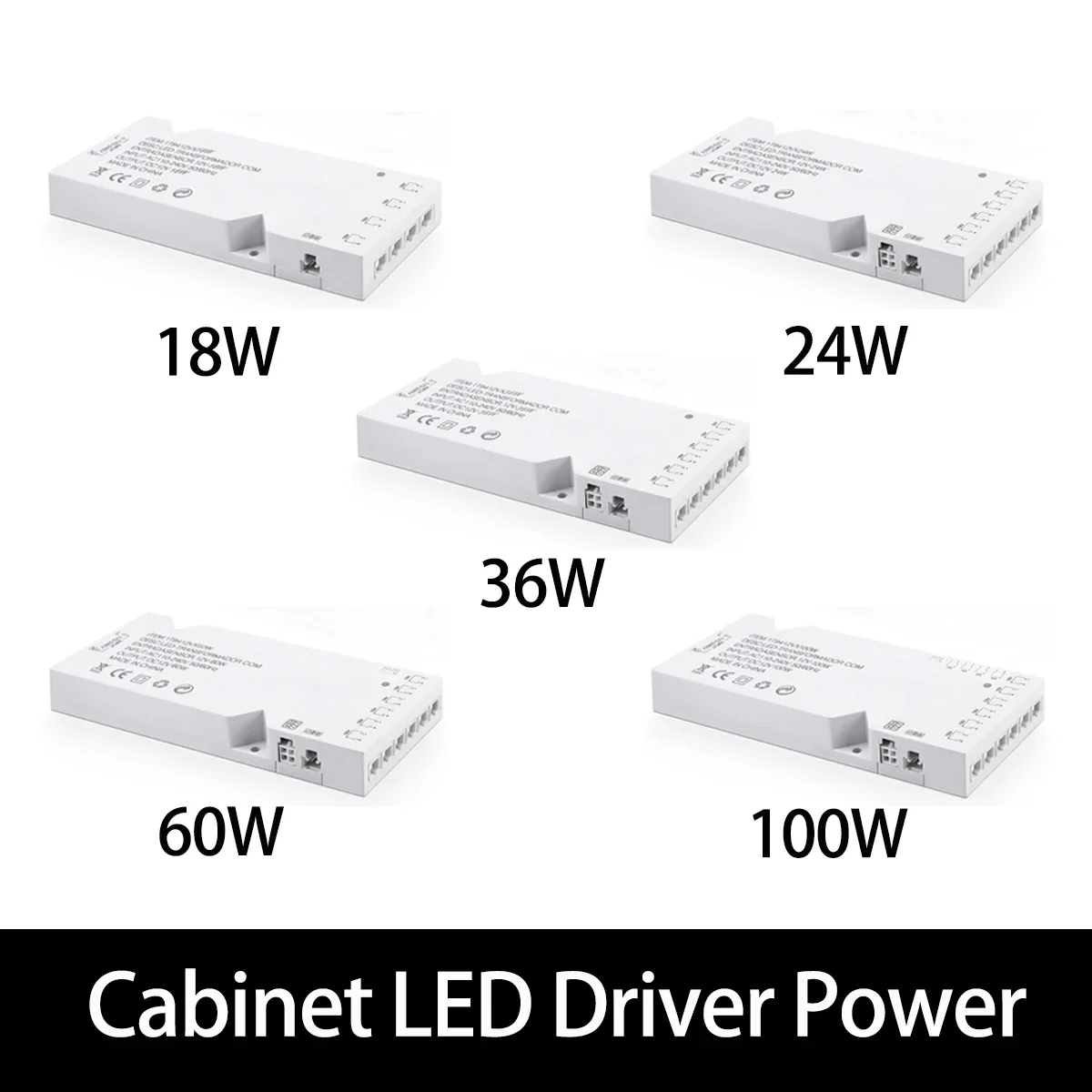 

LED Strip Driver Transformer 110-250V AC To DC12V 6/10x Dupont Port For Closet Cabinet Lighting 36W 60W 100W Power Supply Adapte