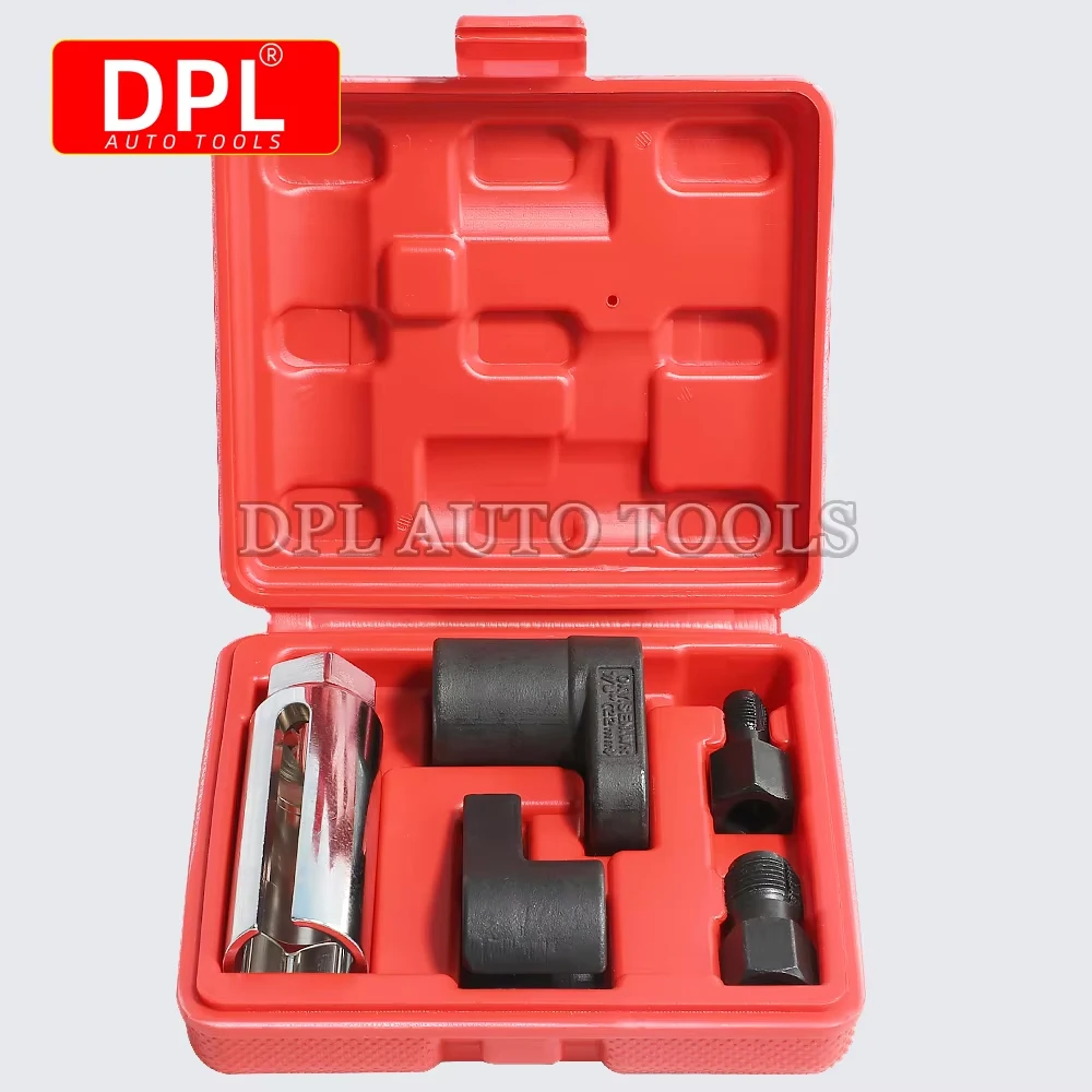 5pcs Oxygen Sensor Wrench Kit for Auto O2 Socket Removal Install Offset Vacuum Sensor Socket Thread Chaser Tool