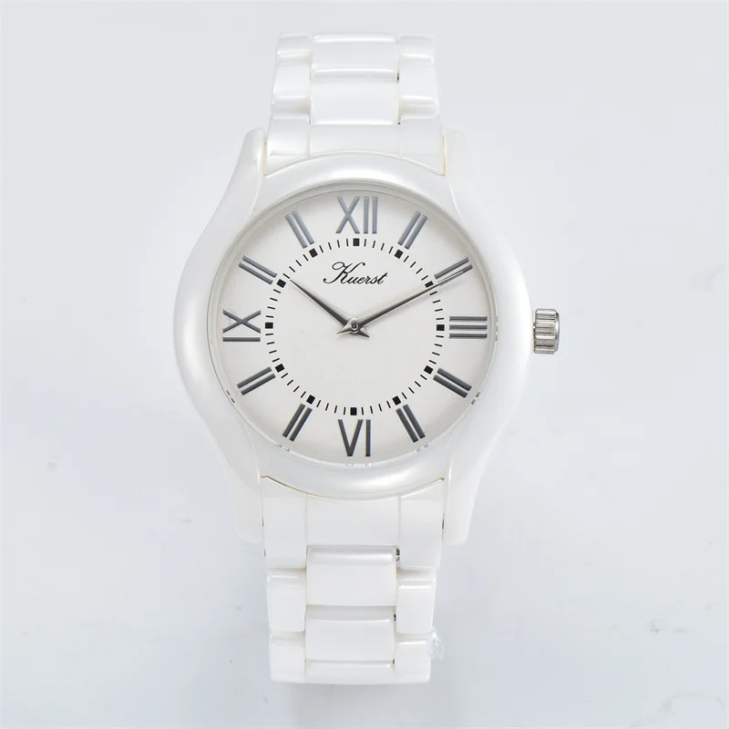 Unisex Keramiek Horloge Heren Zwart Wit Horloge Eenvoudig Quartz Horloge Waterdicht Polshorloge