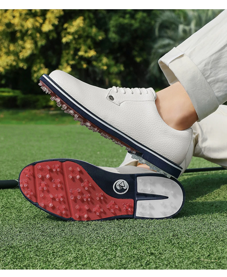 Golf Schuhe Für Männer 2024, Neue Weiß Professionelle Wasserdichte Nicht-slip Spikeless Outdoor Freizeit Walking Training Golfer Turnschuhe – Detail 8
