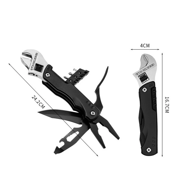 Multifunctional Wrench Screwdriver Stainless Steel Tool Outdoor Survival Wire Cutter Camping Knife Hand Tool Multitool Pliers