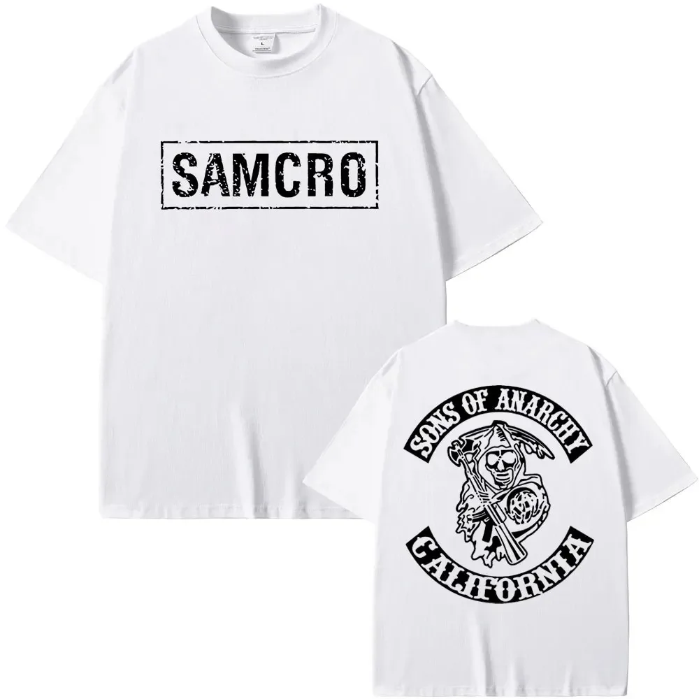 Sons of Anarchy SAMCRO Print T-shirt Men Women Trend Hip Hop Rock Oversized Short Sleeve Tee Summer Cotton T Shirts Clothes Tops