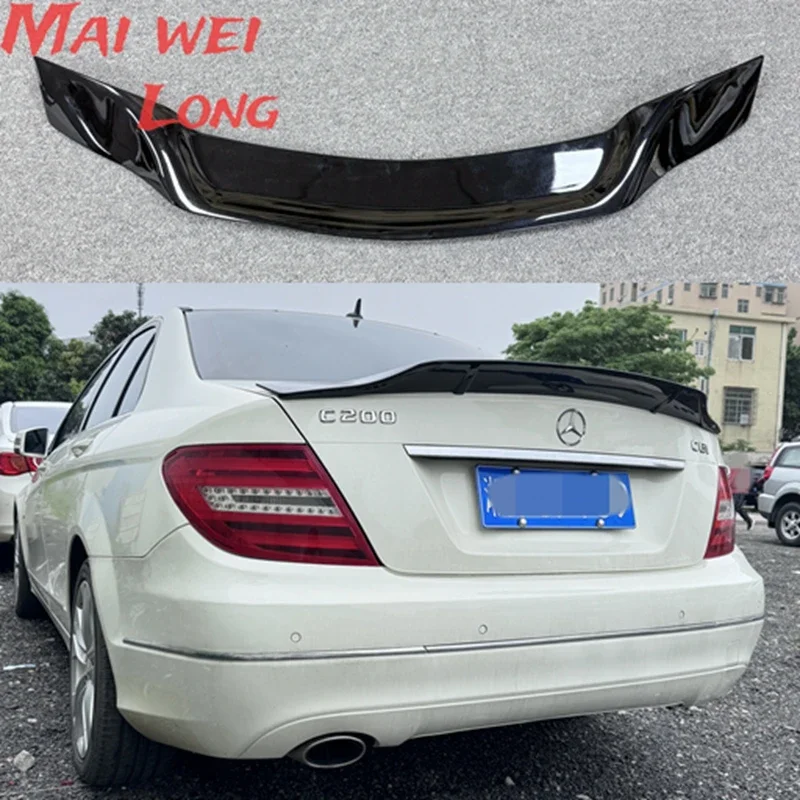

ABS material for Mercedes-Benz W204 sedan C350 C63 for AMG car 2008-13 R-type trunk spoiler wing with glossy black paint