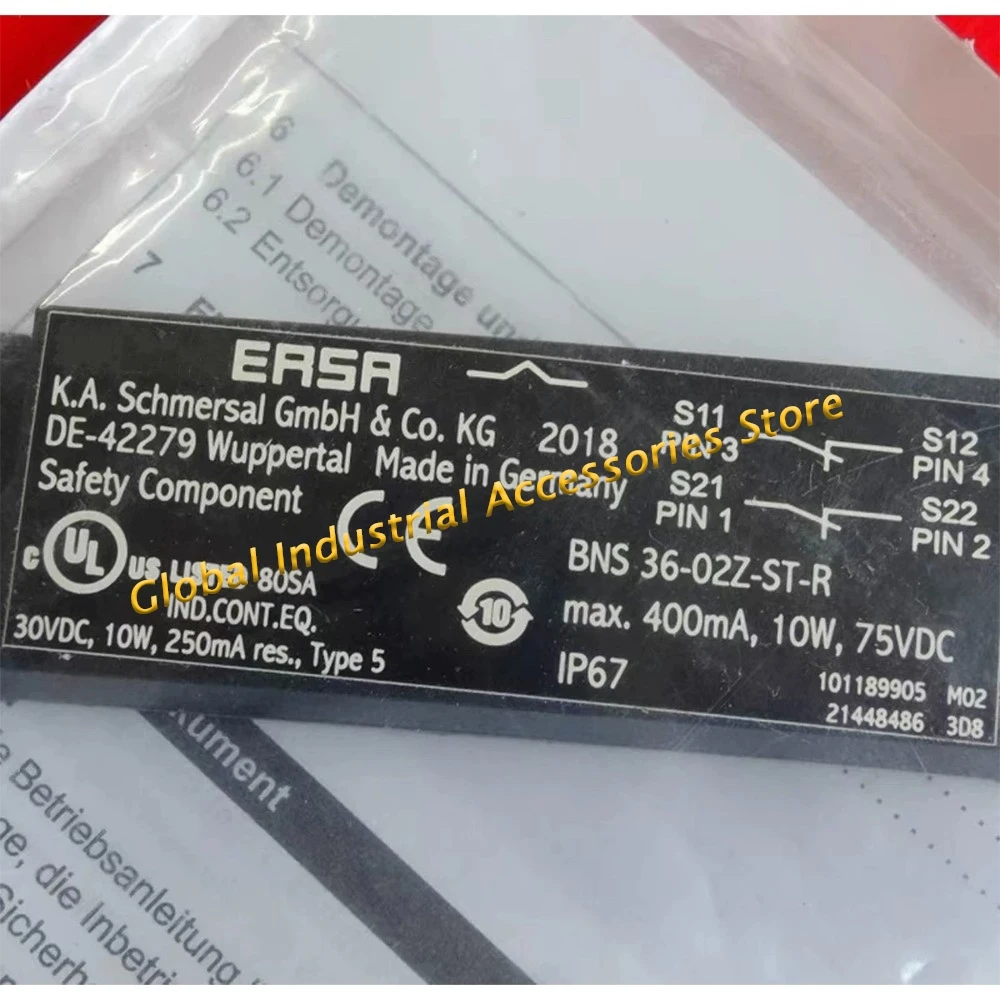 For Schmersal  Safety Sensor  Part No 101189905 Work Order 21869202 NS 36-02Z-ST-R