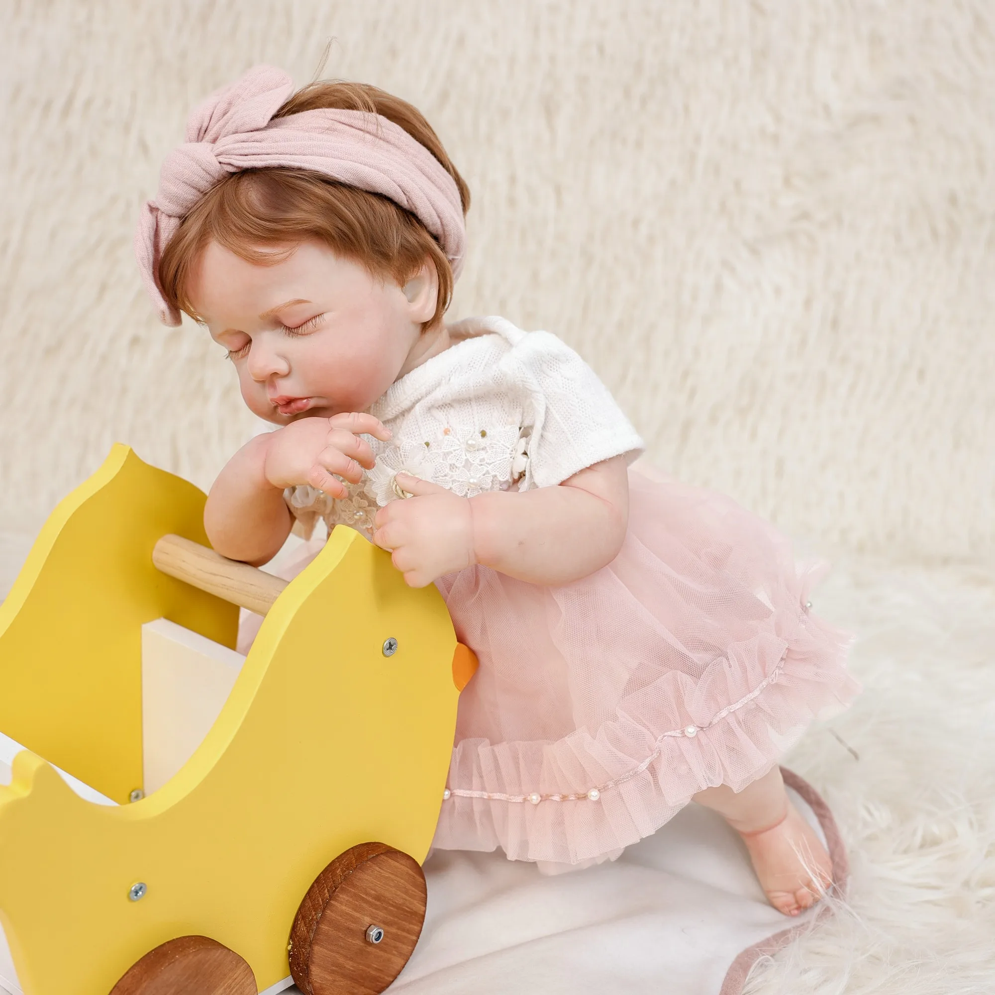 Muñeca Reborn Kawaii de Cloveray de 20 pulgadas, muñeca realista bonita, juguetes cómodos, regalo de alta calidad, muñeca artística hecha a mano, regalos de cumpleaños para niños