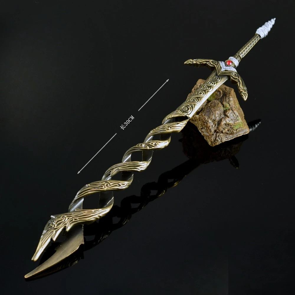 30cm Godslayer's Greatsword  Ring Game Peripheral  Eldened All Metal  Gift Box Toy Samurai Craft Accessorie Ornament Collections