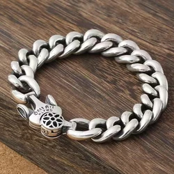 Six-character Men's Bracelet Mantra Cherry Blossom Vajra Domineering Personality Trendy Retro Lucky Jewelry