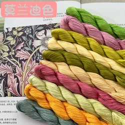 New morandi color group B color hand-embroidered silk flower velvet flower silk thread embroidery thread morandi color