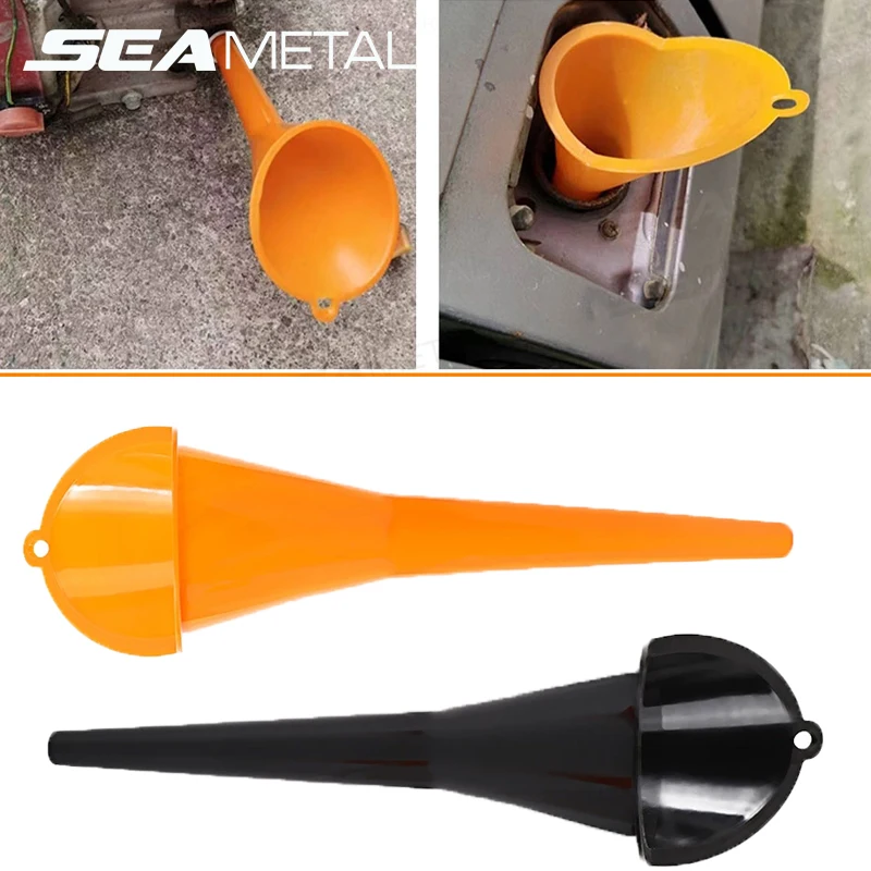

SEAMETAL 1/2pcs Car Long Stem Fuel Funnel Oil Fuel Filling Tools Anti-splash Plastic Oil Funnel Car Motorcycle Refueling Tools