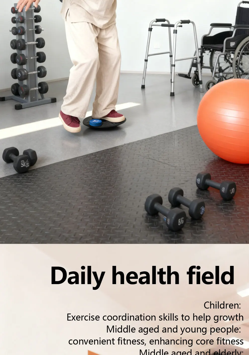 QUELING Smart Balance Board mit Führungslicht – Vollspektrum-Trainingsgerät für Rehabilitation, Erholung und Heimfitness – Detail 12