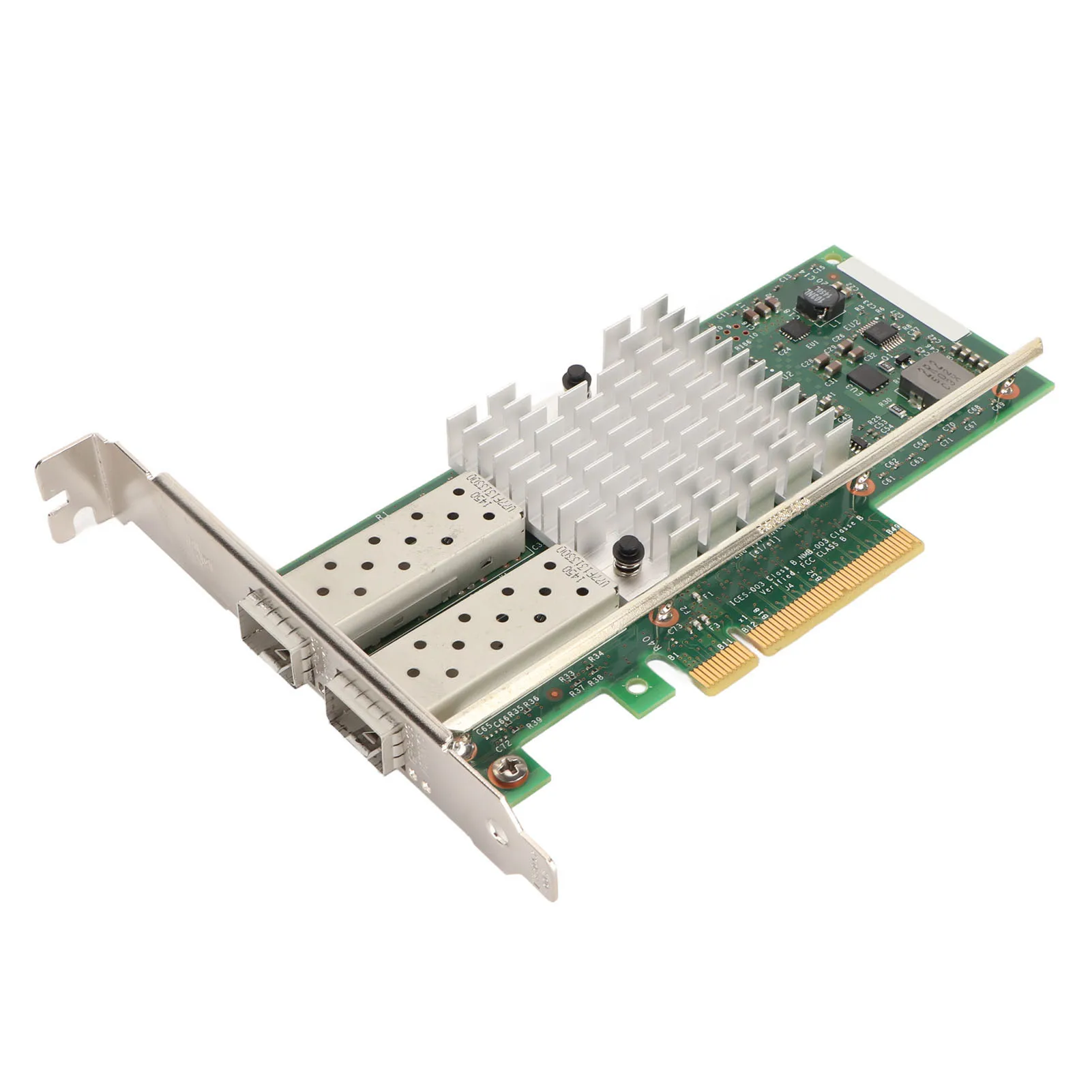 محول خادم احترافي 10 جيجابت في الثانية 2 منافذ SFP PCIE Express X8 التوصيل والتشغيل بطاقة شبكة PCIe المستقرة لنقل سطح المكتب