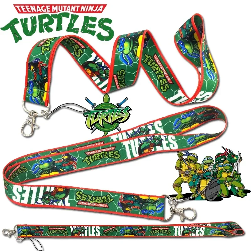 Teenage Mutant Ninja Turtles Lanyard Cartoon Animation Around The Factory License Plate Neck Rope Cell Phone Keychain Lanyard