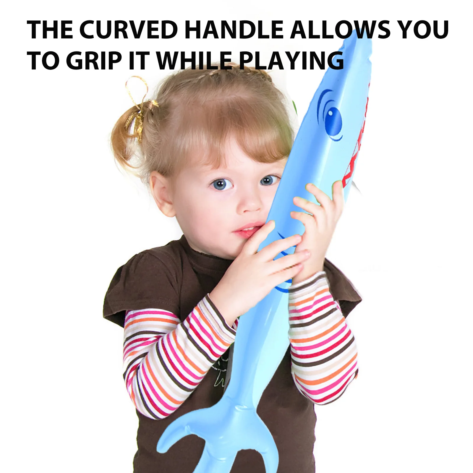 2pcs Inflatable Pirate Swords Shark Shaped Pvc For Halloween Party Role Cosplay Props Balloon Playthings