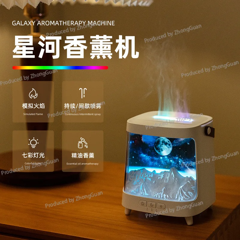 Simulation Planet Galaxy Aromatherapy Machine Household Colorful Flame Fragrance Machine Usb Humidifier