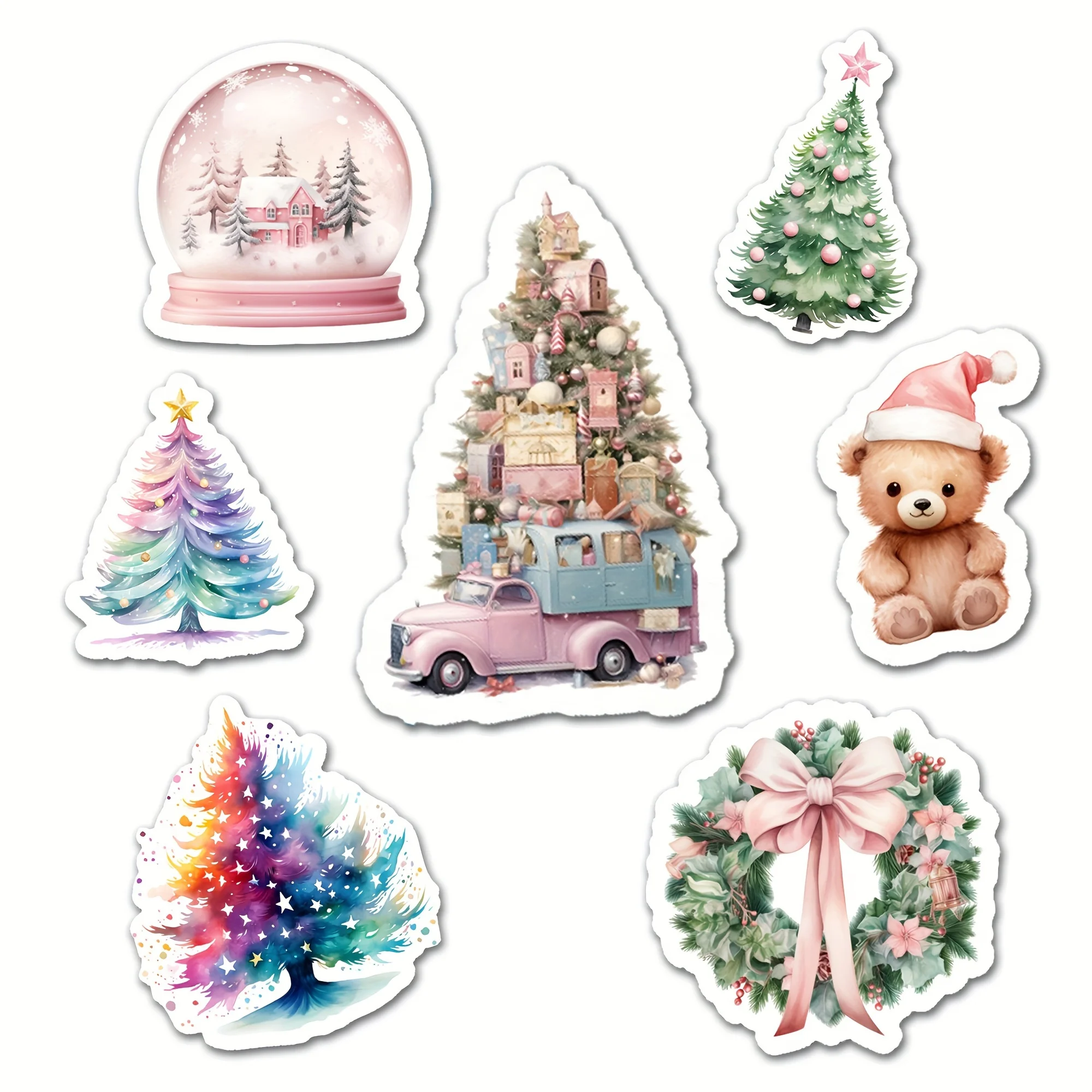 99 Stück Tier-Weihnachtsflaschen-selbstklebende Aufkleber, für Scrapbooking-Zubehör, Junk Journals, Weihnachtsdekoration – Detail 2