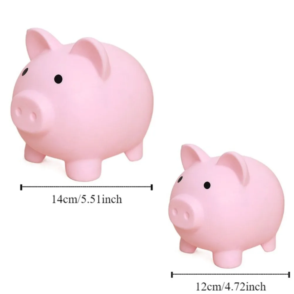 Cartoon Pig Piggy Money Bank Enough-capacity Creative Piggy Money Saving Box Macaroon Style Cartoon Piggy Desktop Ornaments