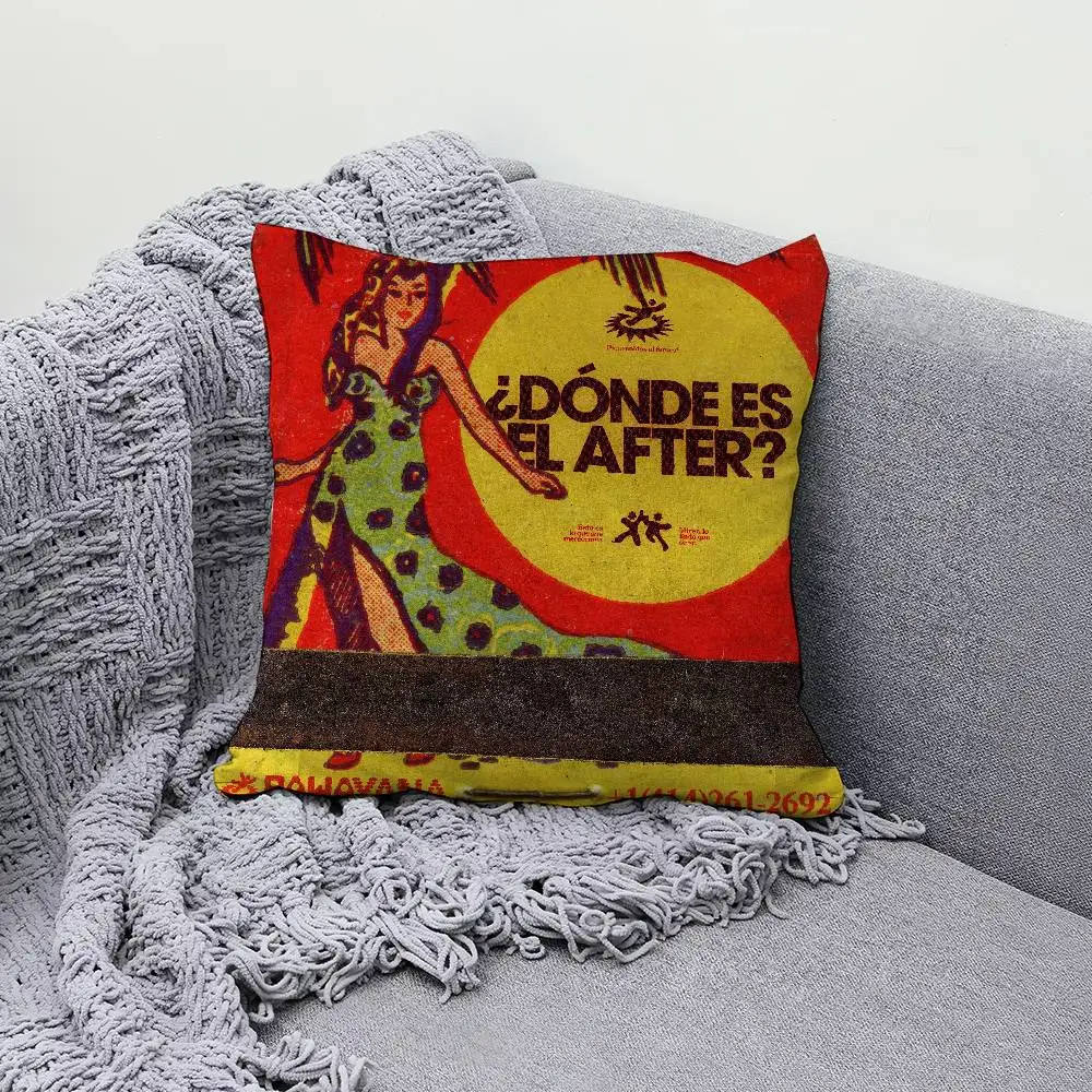 Band R-Rawayana Donde Es El After 30x30cm 45x45cm Pillow Case Decor Protective Covers Comfortable Soft For Sofa Living Room Home