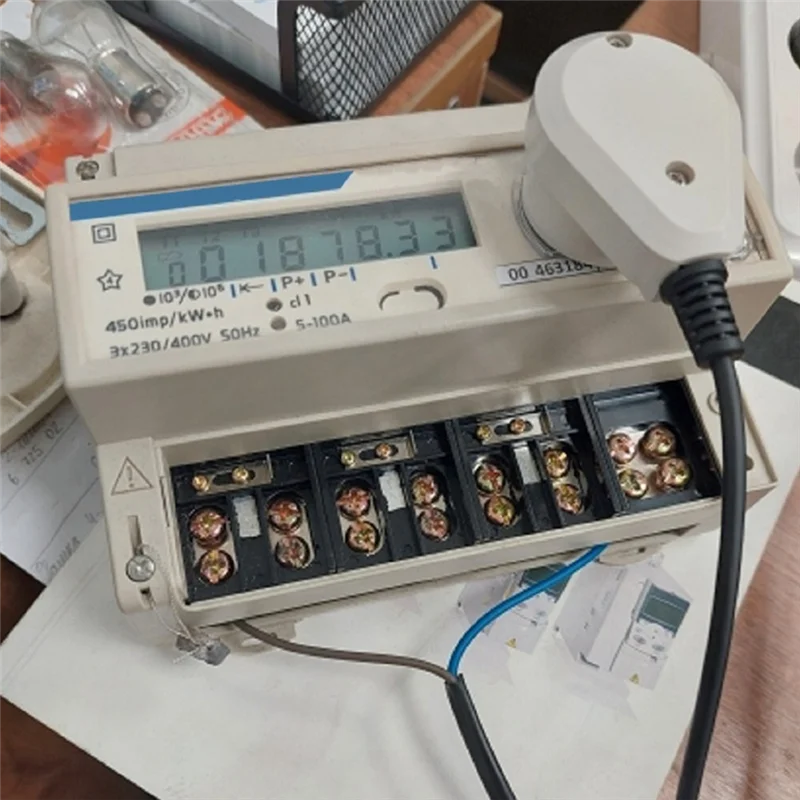 USB to Optical Interface IRDA ใกล้อะแดปเตอร์แม่เหล็กอินฟราเรด IR สายส่งแบบโปร่งใสสําหรับการอ่านมิเตอร์