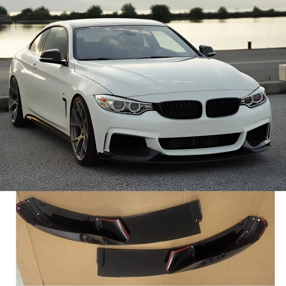 For BMW 4 Series F32 F33 F36 M Front Splitter Bumper Lip Adjustment Spoiler Air Baffle Suitable 420i 425i 428i 430i 435i 440i