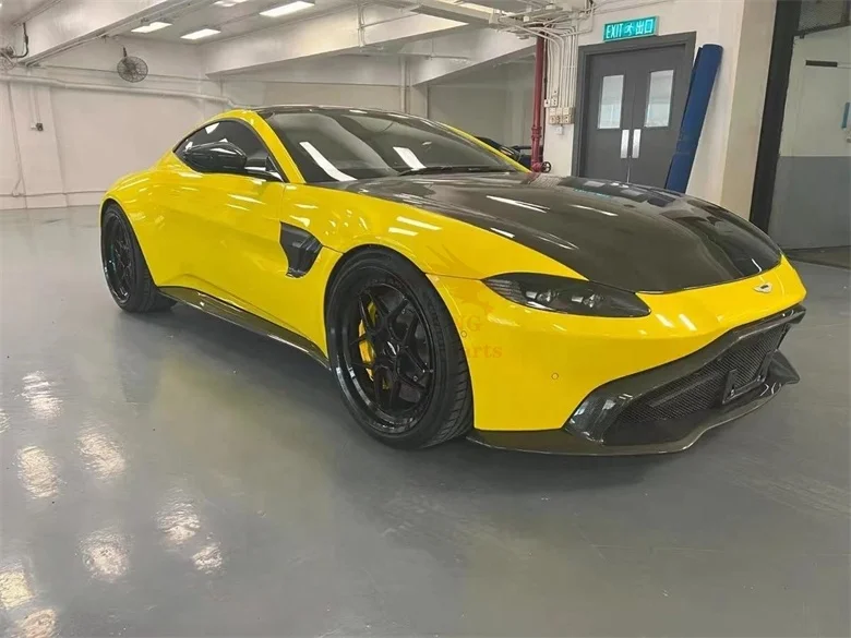 TM Style Dry Carbon Fiber Front Lip Front Bumper Spoiler Bodykit for Aston Martin Vantage