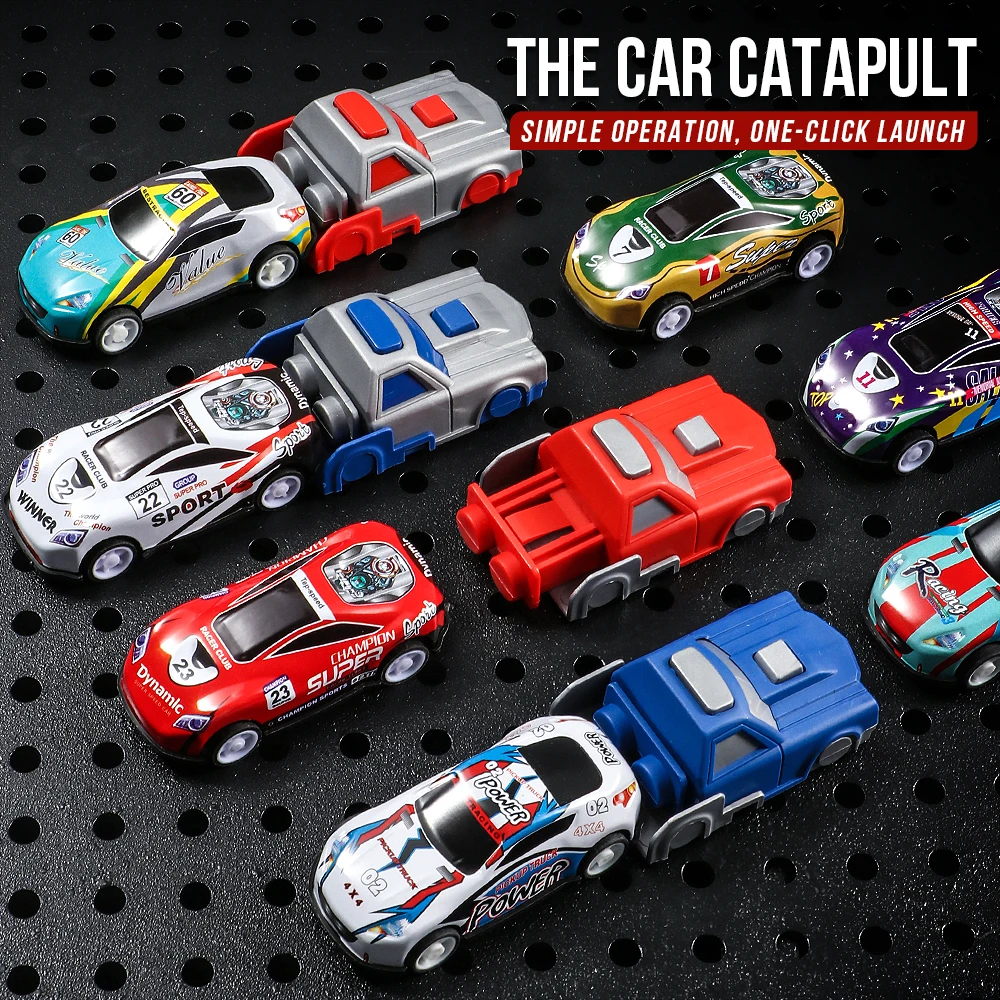 Multi track racing car - sliding catapult - durable and anti fall launcher - catapult racing car set - puzzle education, brain d