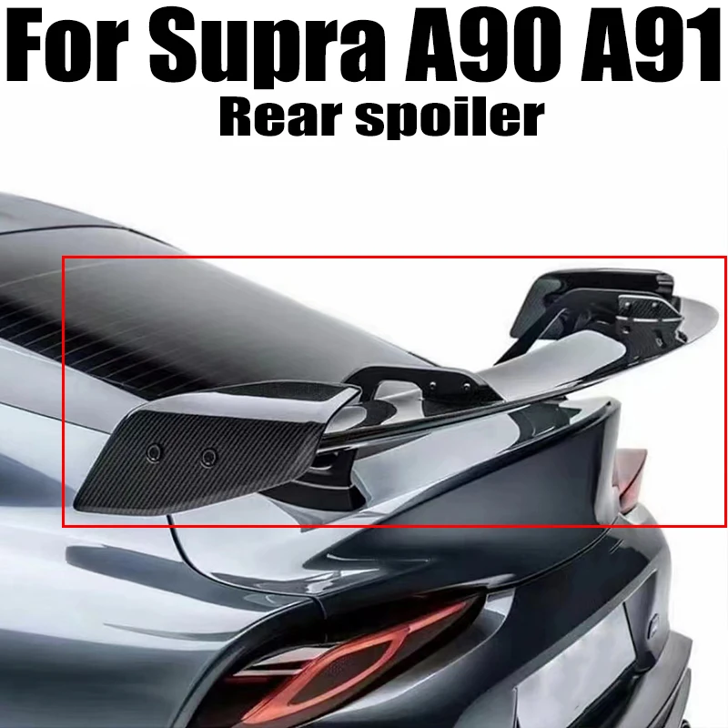 

For Toyota Supra A90 A91 2019-2024 E Style FRP/Carbon fibre Trunk Spoiler Wing Tailgate Flap Trim Decklid Body Accessories