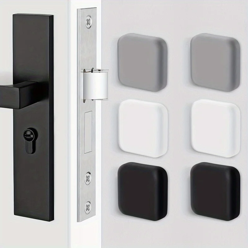 Self-Adhesive Silicone Door Stopper Wall Protectors - Touch-Controlled,Anti-Shock Buffer Guards for Door Handles,Door Protection