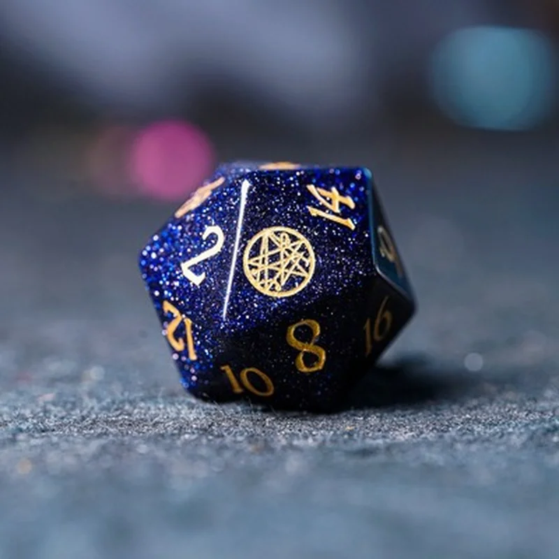 Handmade Engraved Cthulhu D20 Dice Gate of The Dead DND Dice Stone Glass Customized Beads RPG Board Games Dice personal Gifts