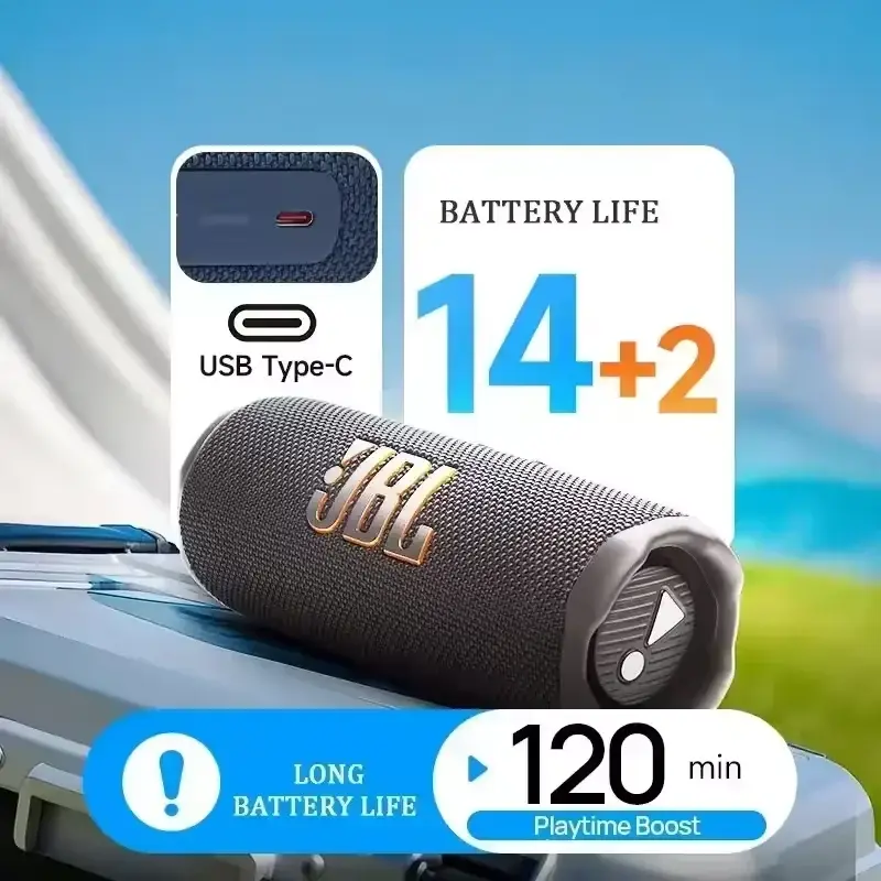 سماعة بلوتوث محمولة صغيرة JBL Flip 7 - مقاومة للماء IP68 مع باس قوي وصوت ستيريو عالي الدقة - 3