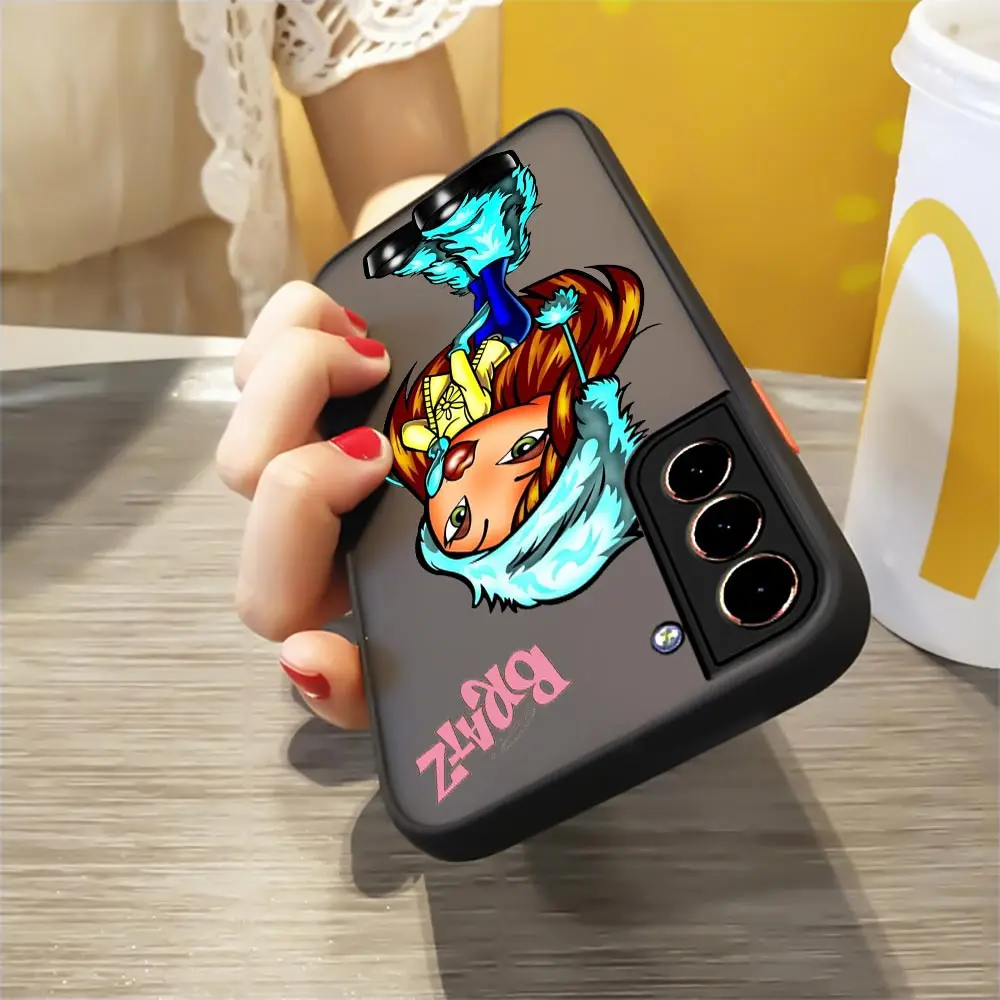 Bratz Doll Cartoon For Samsung S24 Case S21 FE S22 S23 Plus S10 Funda For Galaxy S24 Ultra Cases S9 Shockproof Matte Phone Cover