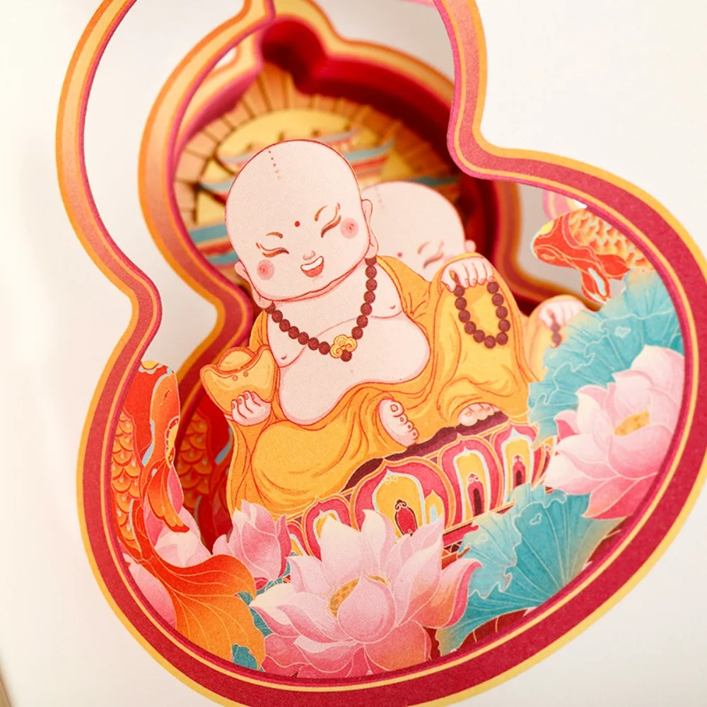 Lucky Streak Культурная и креативная резьба по бумаге Блокнот Волшебный бумажный дом 3D Стерео резьба по бумаге Ручной аккаунт