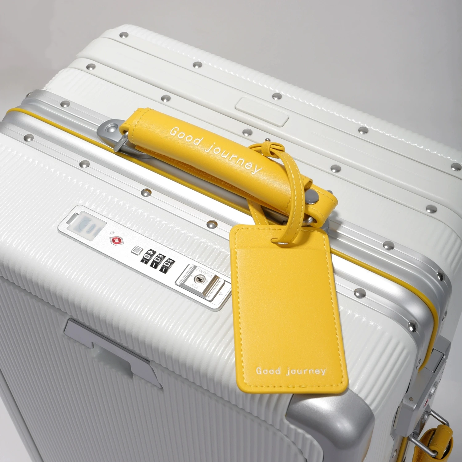 حقيبة فتح أمامية بمقبض واسع حقيبة تروللي بعجلات مع إطار من الألومنيوم عجلة دوارة ملونة قابس شحن USB 20 أمتعة دوارة #4