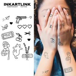 Henna Finger Tattoo (13) Temporary Tattoo,Lasts To 15 Days New Technology Magic Waterproof Semi Permanent Sticker.
