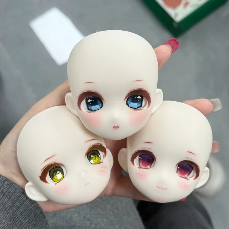 

Cute 1/3 Scale Bjd Doll Head YUYAO Anime Style Printed Makeup Head Fit 1/4 Bjd Body Pvc Single Head For Diy Doll Accessories