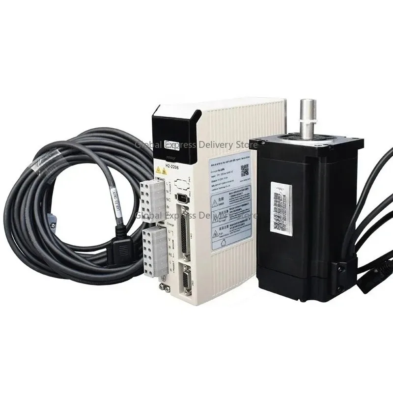 Original Digital Closed Loop Servo Motor, Hybrid AC Easy Servo Motor and Driver, H2-2206, 863HBM80H, Whole Set