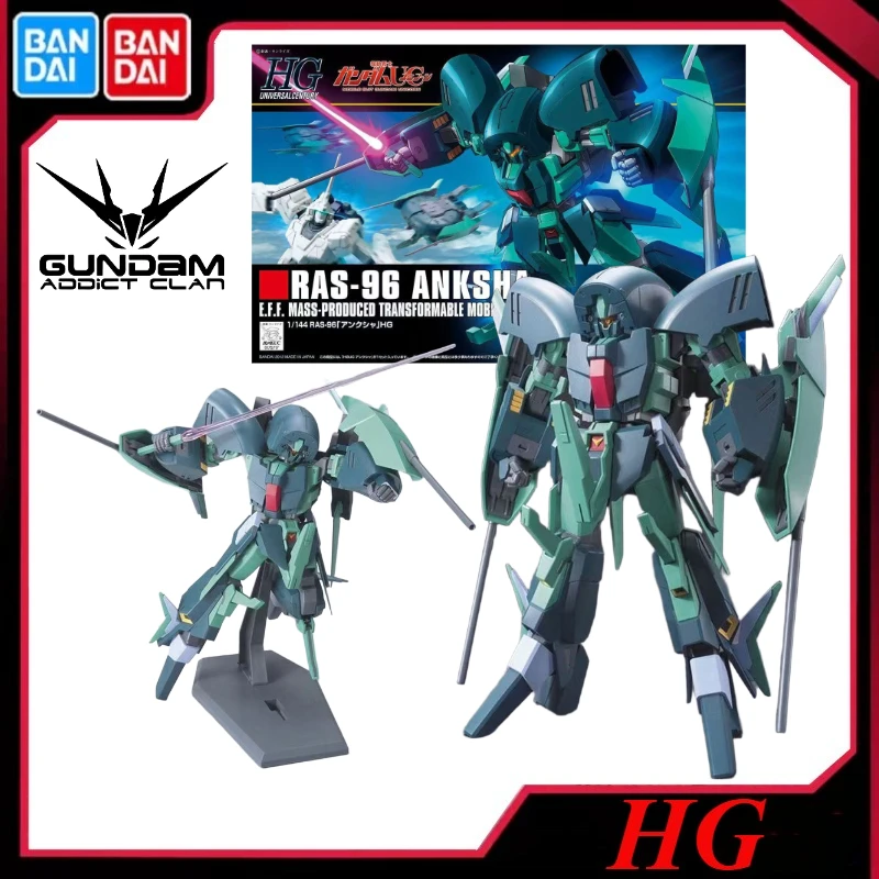 متوفر في المخزون بانداي الأصلي Gundam HGUC 141 1/144 RAS-96 Anksha تجميع نموذج جمع هدايا العيد الديكور الحلي اللعب