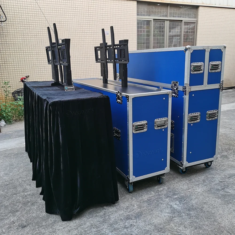 

Flight Case Shockproof Universal 55" 65" 75'' 83'' 85inch Flat Screen LCD 4" Wheels Lift LED TV Plasma Road Flight Case