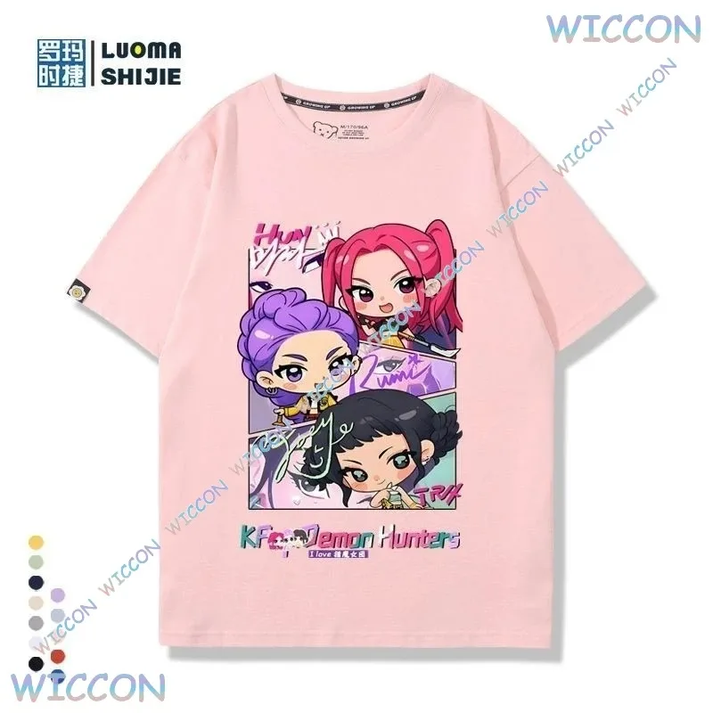 

CyLeisure Girl Dinner Jinu Kpop Rumi Demon Mair Hunters Zoey Villain Футболка Мужская хлопковая футболка с круглым вырезом Футболки с короткими рукавами Kid Si