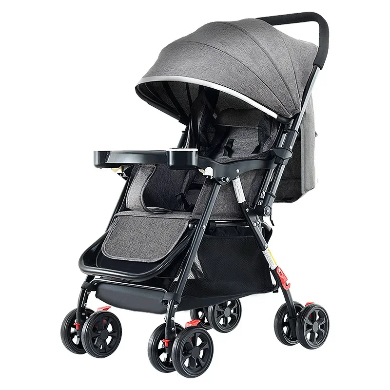 

Baby Stroller Foldable Newborn Two-way Swivel Seat Travel Stroller High Landscape Light Four-wheeled Shock-absorbing Stroller