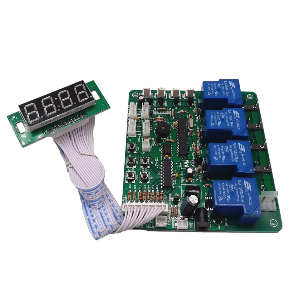 Multi Channel Timer Board com botões para máquina de lavar carro, máquina de venda automática de água, Time Control PCB, Coin Operated, JY-21