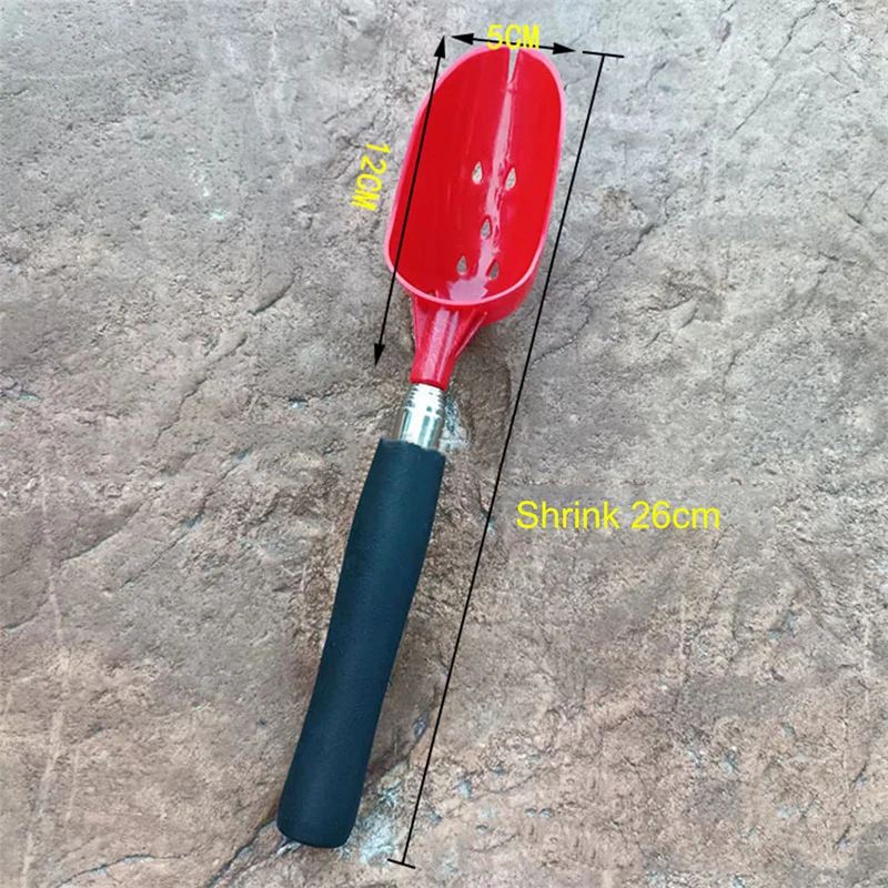 1PC Fishing Bait Throwing Spoon  With Handle 7-section Telescopic Carp Fishing Baits Tools Metal Throw Stick Carp Fishing