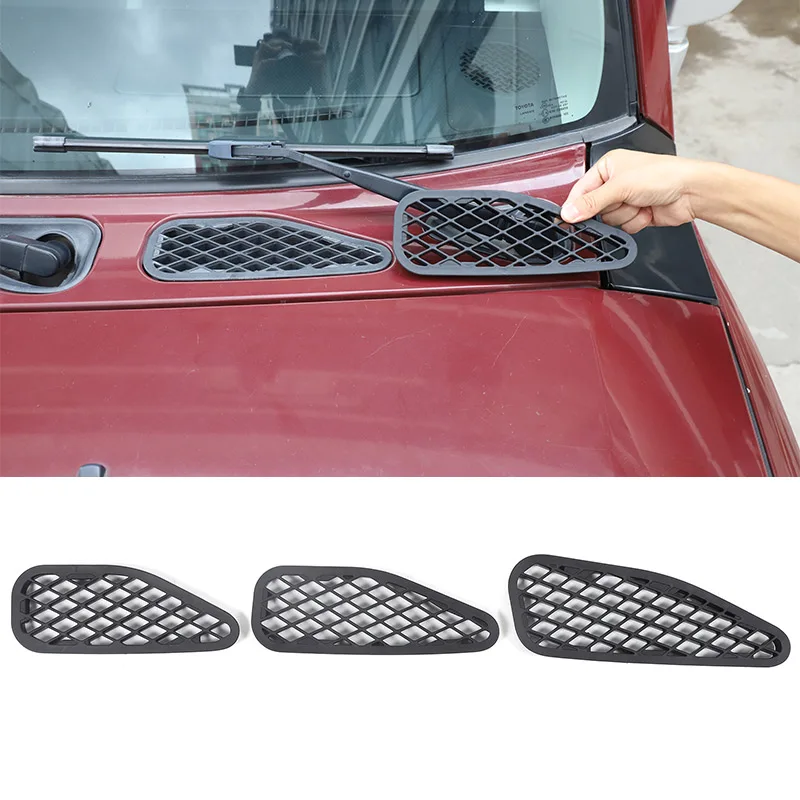 For Toyota FJ Cruiser 2007-2021 Black Car Front Engine Hood Heating Tube Heat Dissipation Cover Car Modification Replace Parts