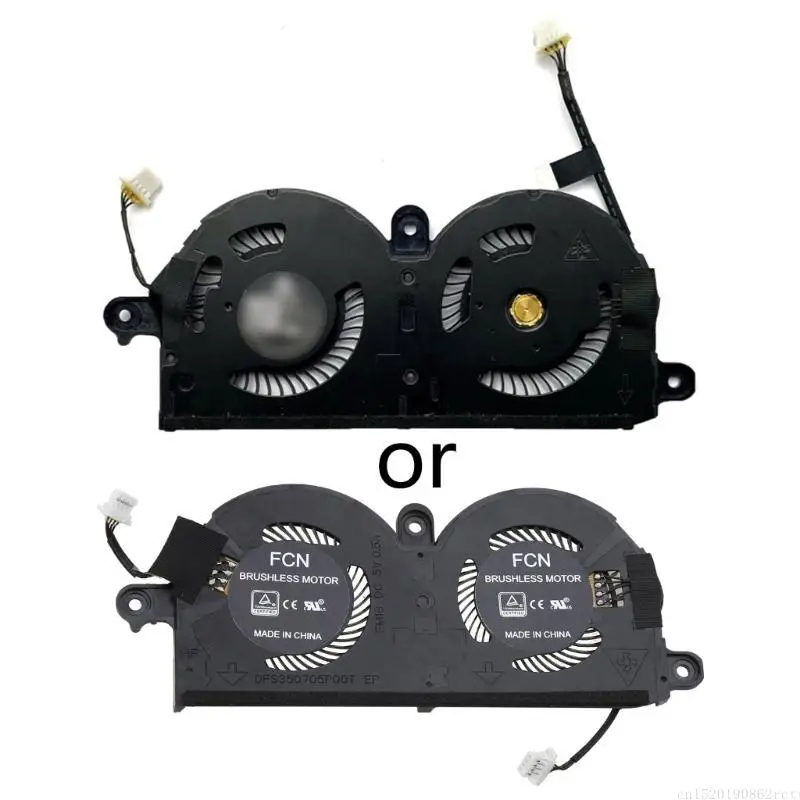 D5BB 4Pin Laptop CPU Cooling Fan Notebook PC Cooler for XPS 13 9380 7390 0980WH 980WH