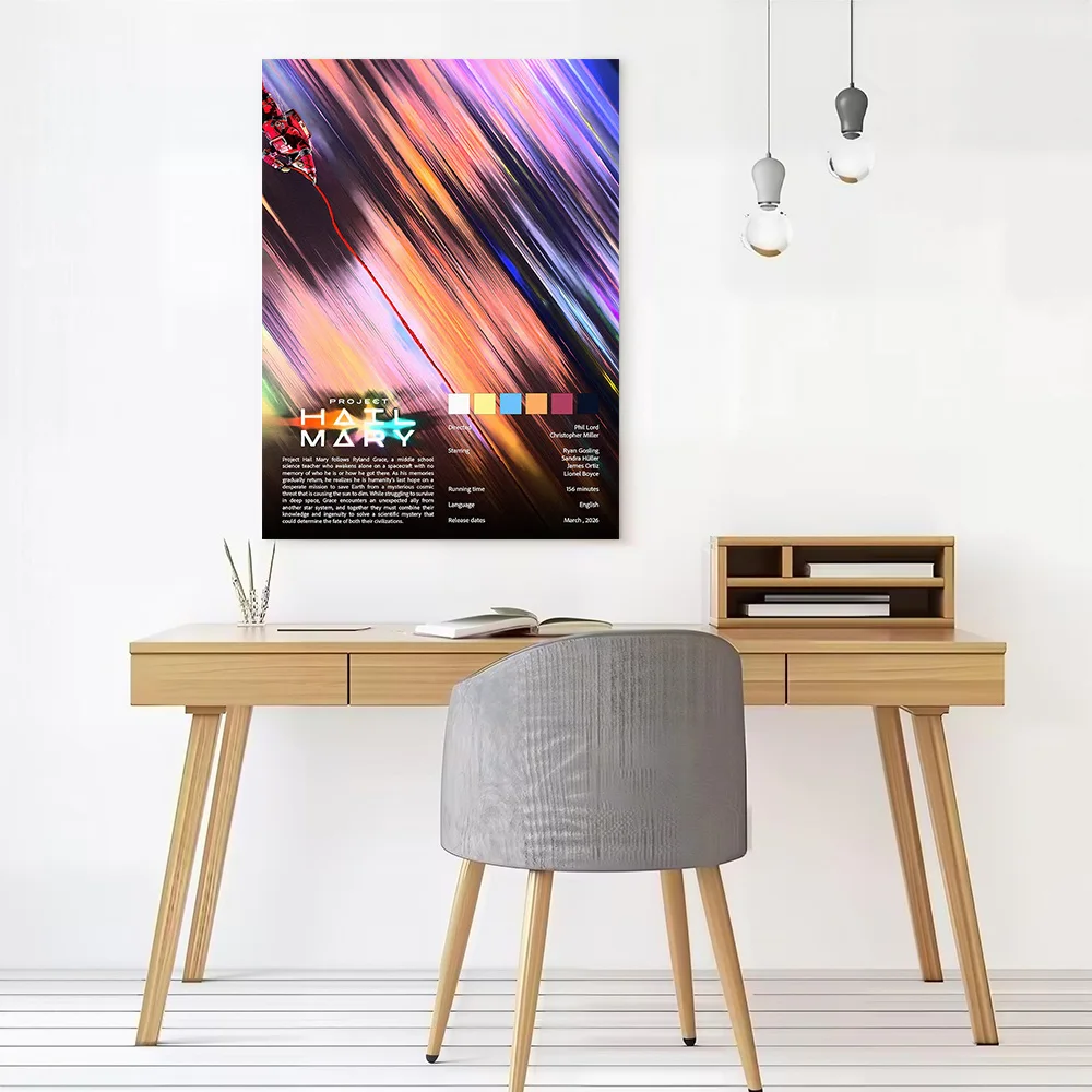 Project Hail Mary Movie Poster Canvas Wall Art Personalized Print Modern Painting Perfect Gift for Aesthetic Decoration Bedroom