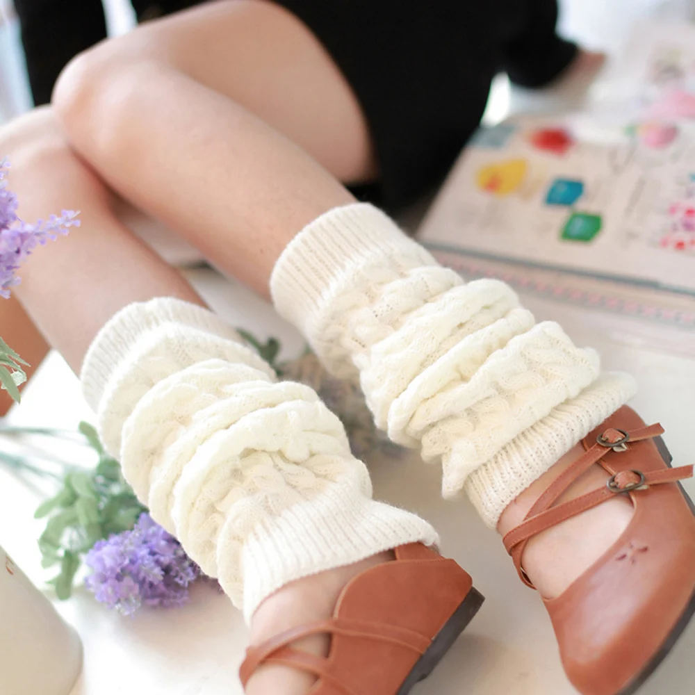 Adult Fashionable Knitted Long Socks Winter Warm Soft Stacking Leg Warmers for Women and Girls Fashion