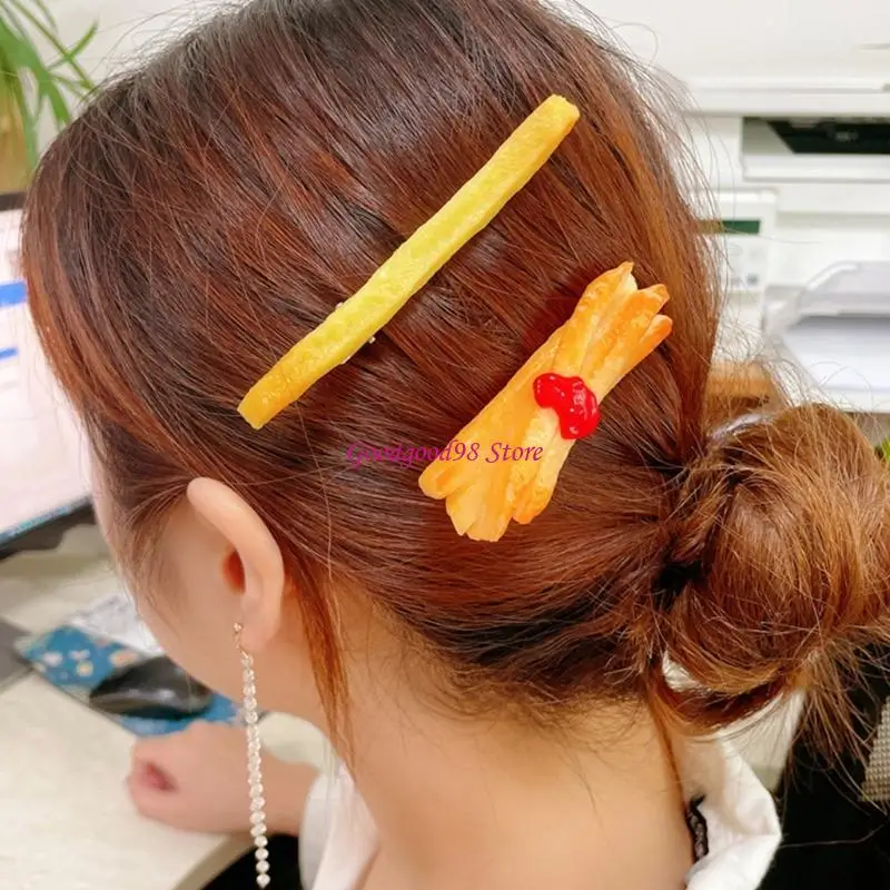 

French Fries Hairpin Imitation Hair Clip Fashion Hair Accessories for Woman